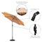 Flash Furniture Tan 9 FT Umbrella and Black Cement Base, 2 PC Set GM-402003-UB19B-TAN-GG - alternate 4